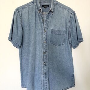 Unisex Vintage Denim Button Down Shirt